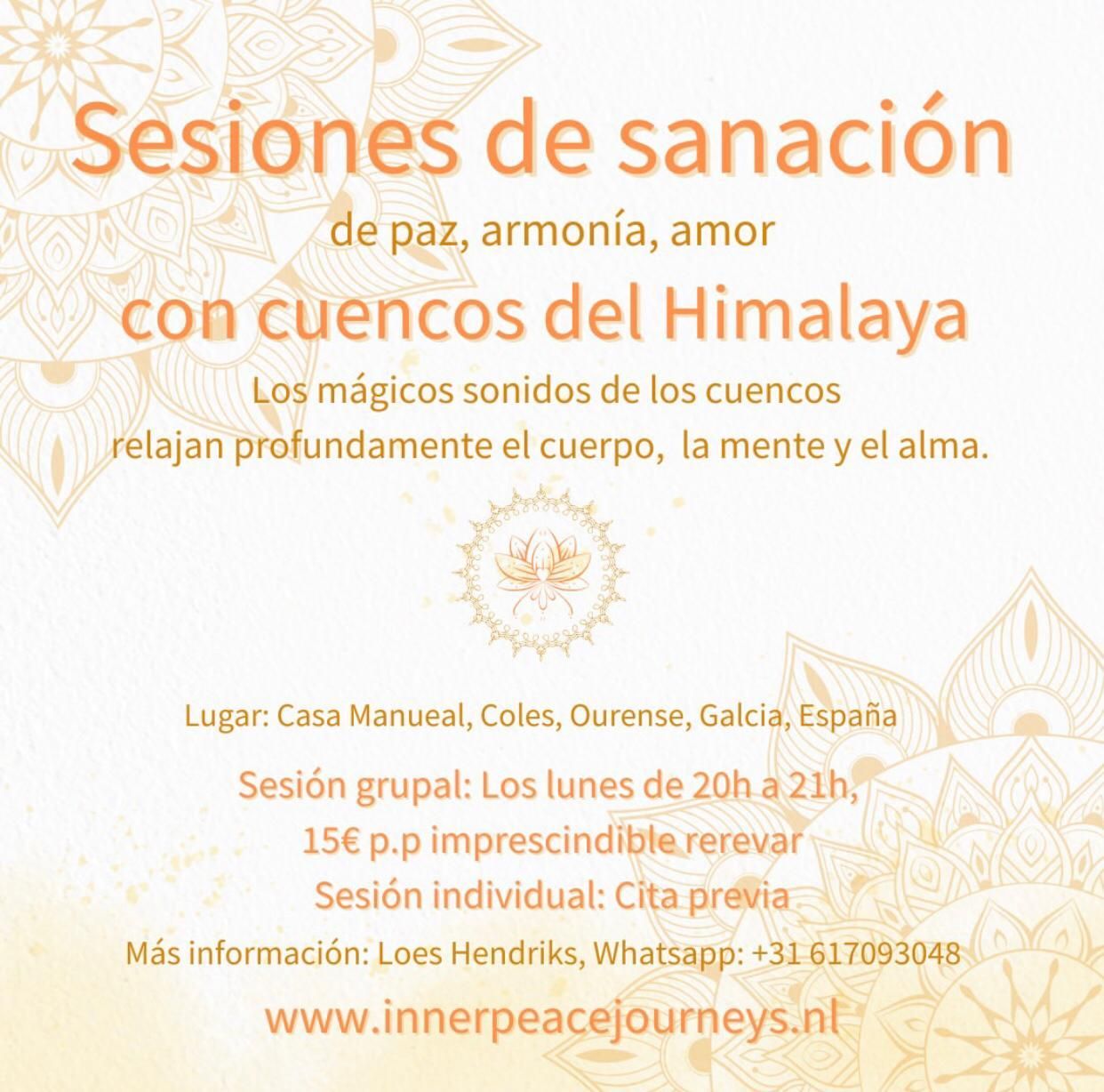 Sensiones de sanacion co cuencos del Himalaya, Casa Manuela Coles, Ourense, Galicia Espana
