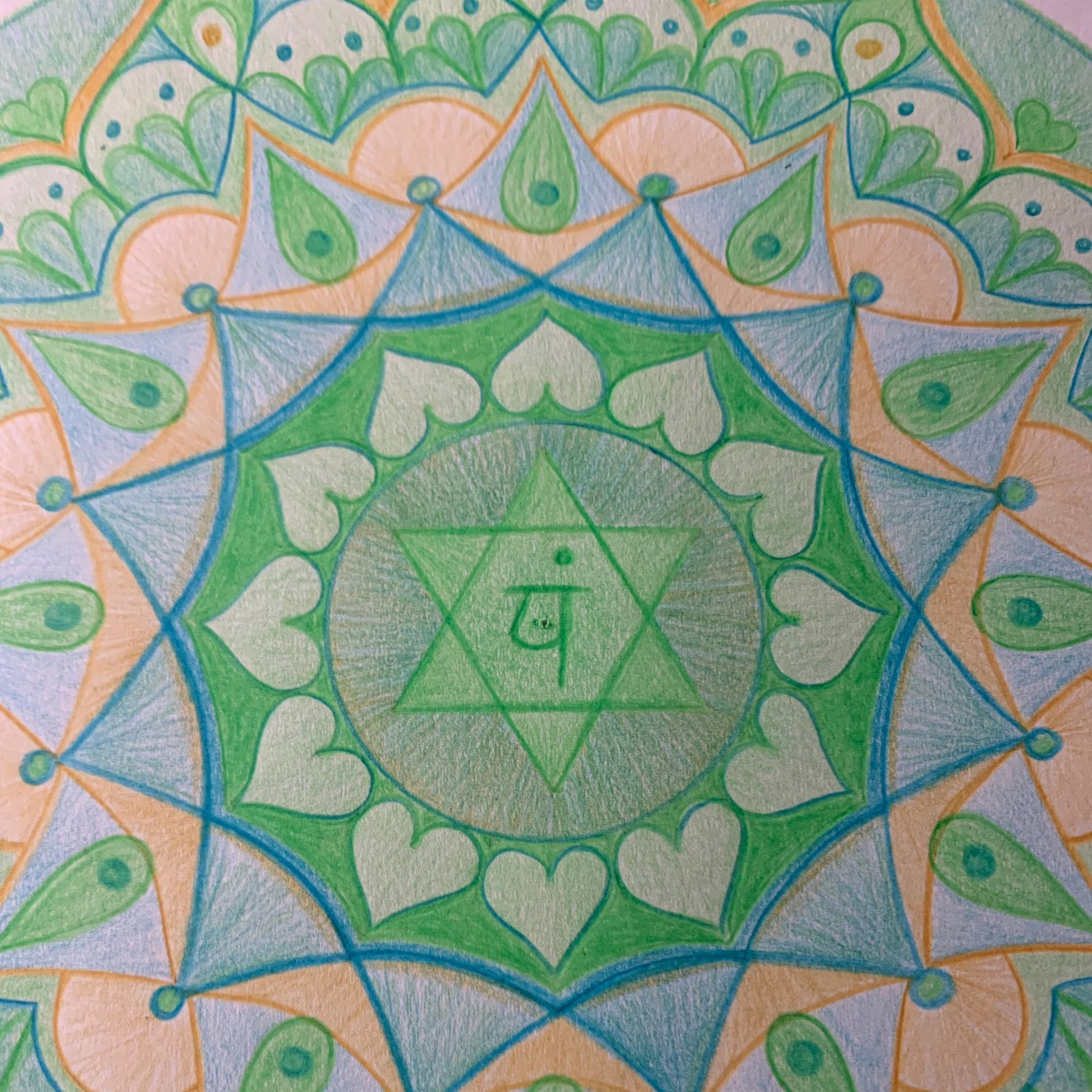 Mandala Art, Anahatha Chakra, heart chakra