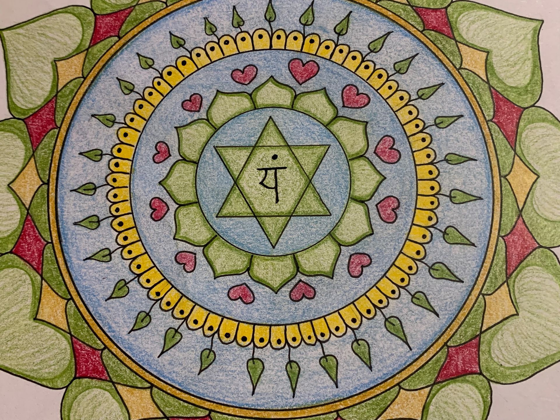 Mandala Art, Anahata chakra, the Heart Chakra
