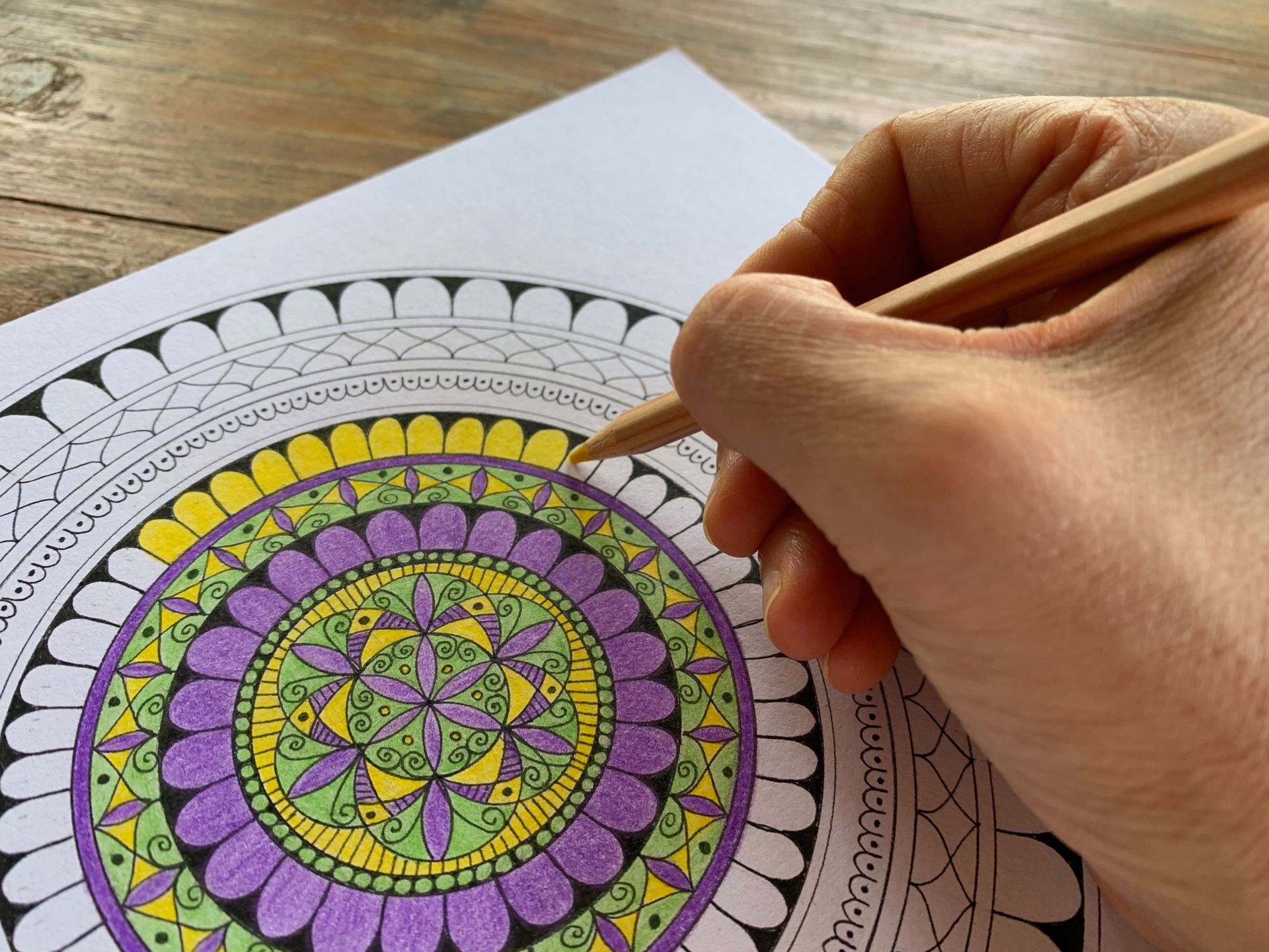 Creating mandala's to calm the mind