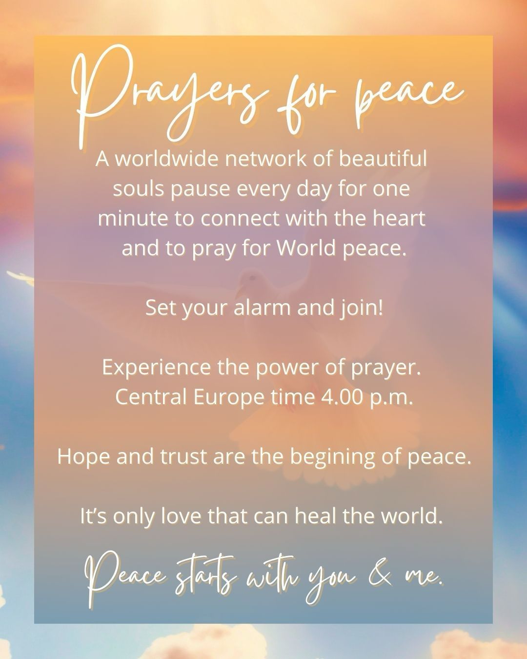 Peace starts within, soundhealing with Himalayan Singing Bowls