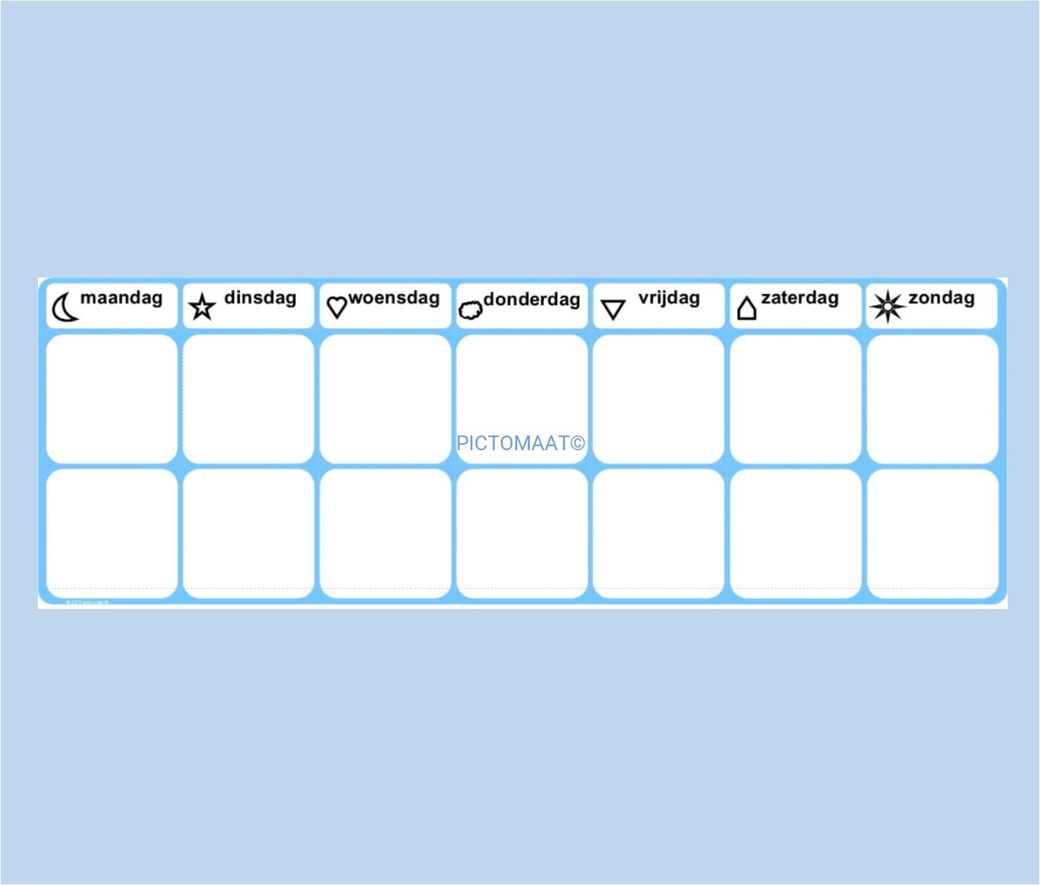 Aftelkalender (2 weken; half A4-formaat)