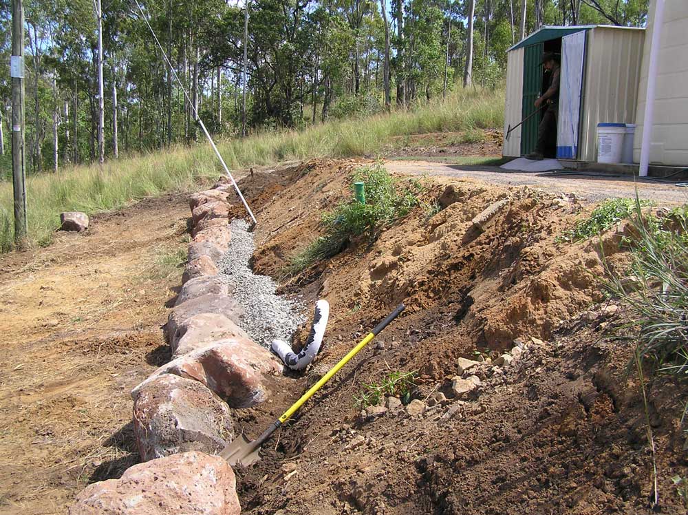Rock Wall in Progress 11 — A1 Rock This City Truck & Dog Hire In Good Night QLD