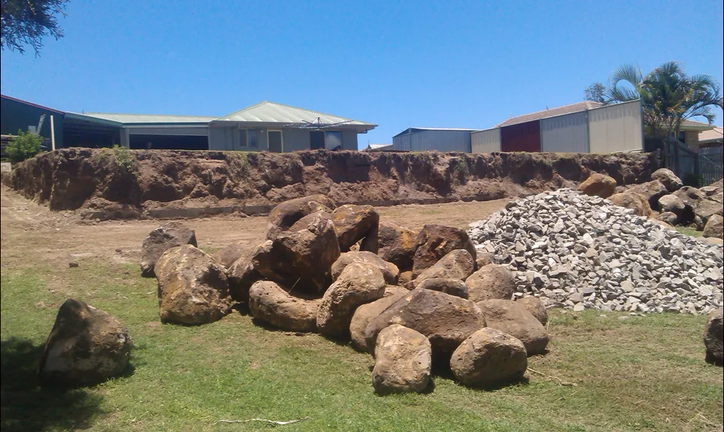 Landscaping Supplies for Rock Wall — A1 Rock This City Truck & Dog Hire In Good Night QLD