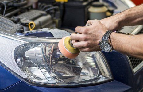 Car headlight cleaning