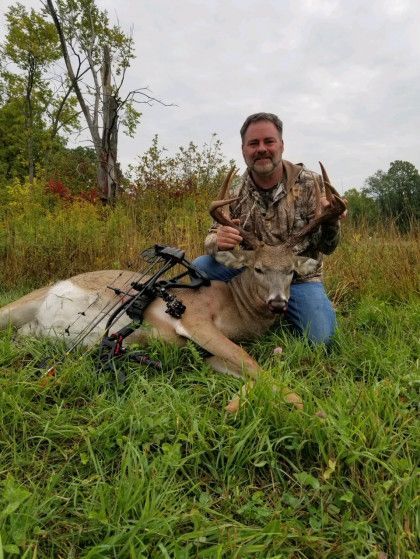 Fresh deer carcass after successful hunt
