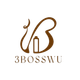白色背景上的棕色標誌，包含一個風格化的字母“B”，其中有一個小瓶子圖標，上方是文字“3BOSSWU”。