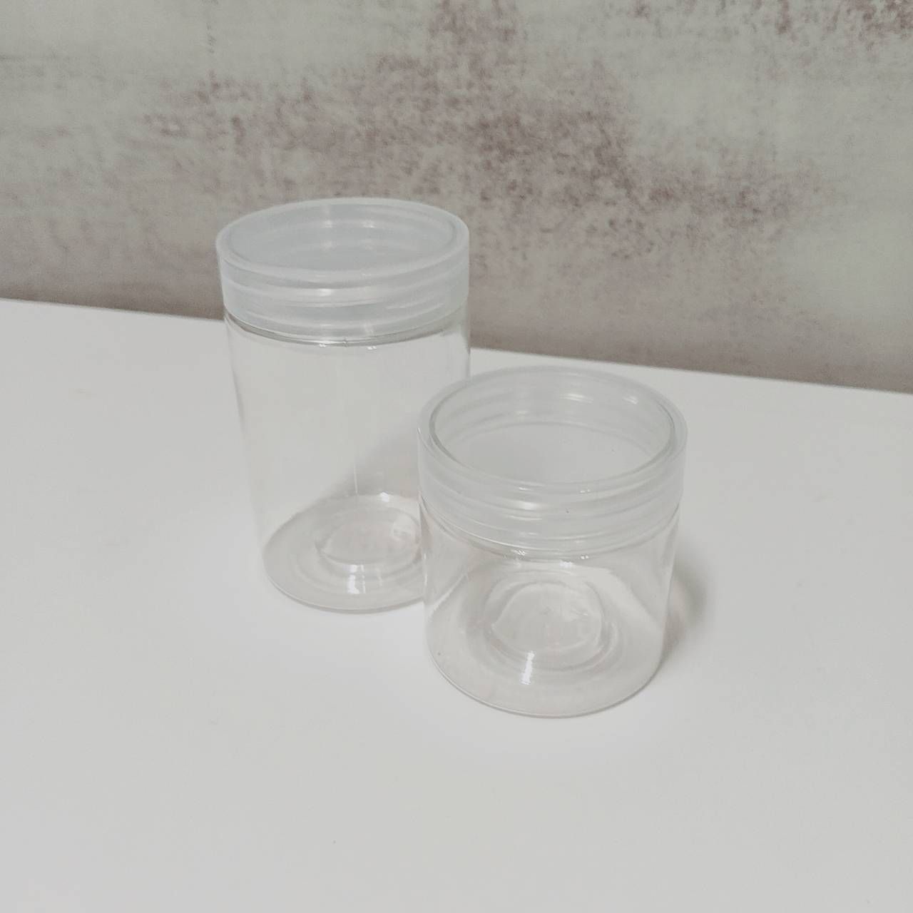 3BOSSWU｜轉蓋透明廣口分裝瓶｜可混裝粉末，錠狀膠囊｜小號5個一組/$90｜中號5個一組/$100