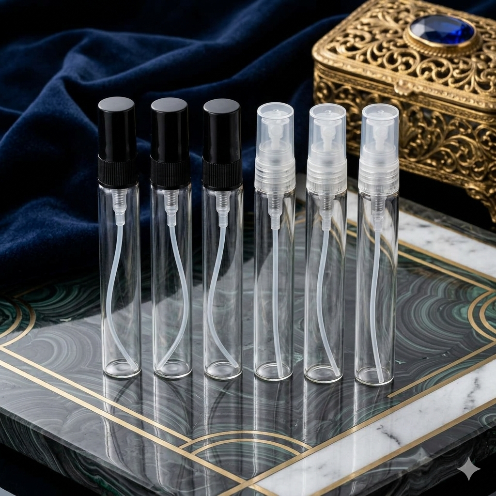 2573 小工具｜3BOSSWU小商品｜10ml透明長型玻璃噴瓶