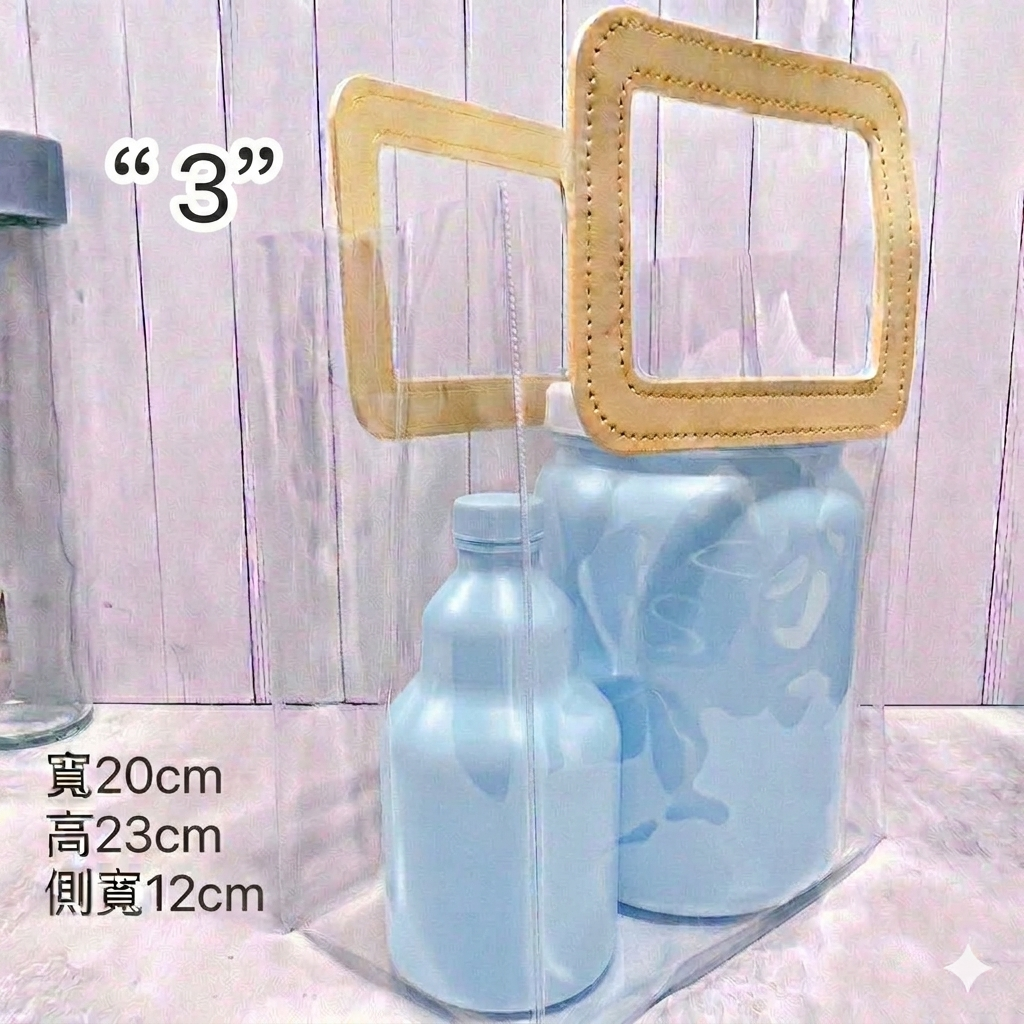 #9968｜3BOSSWU小商品｜簡約優雅皮革PVC手提袋  3號袋  65元/個