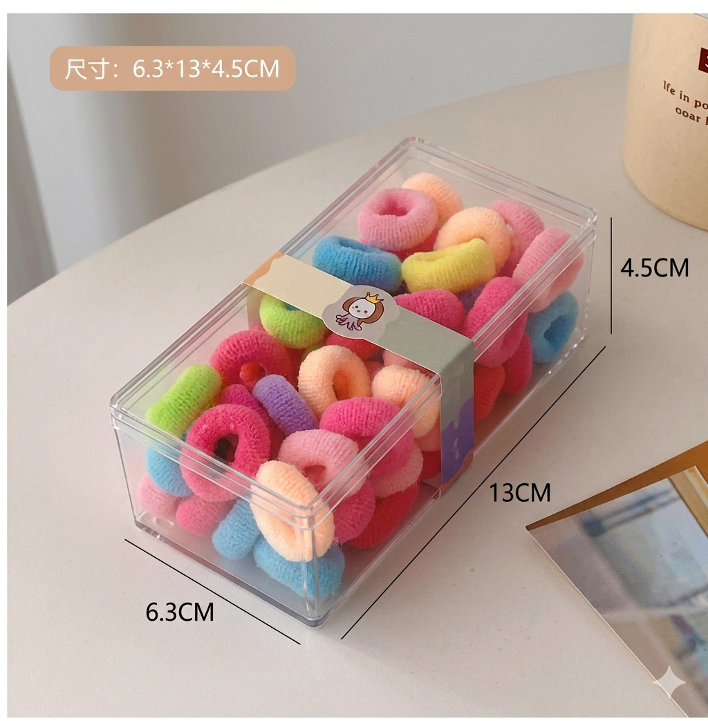 2316髮飾｜3BOSSWU小商品｜小公主系列｜寶寶不傷髮髮圈髮束一包50條