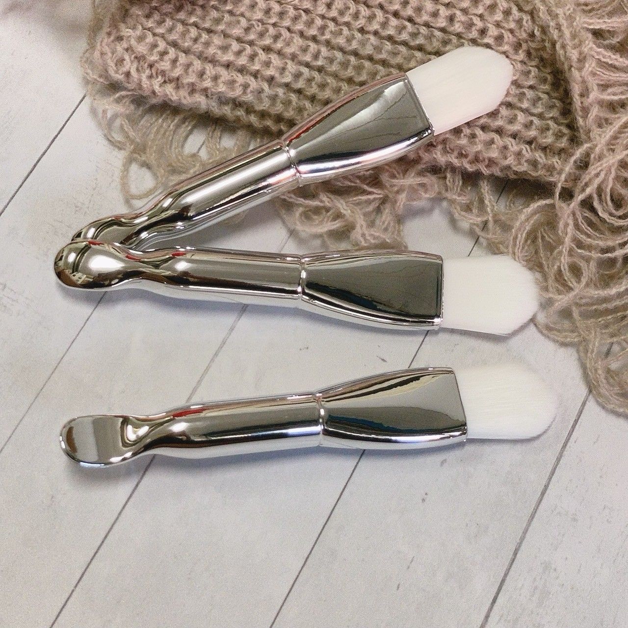 2686小工具    3BOSSWU小商品｜多款美容面膜刷｜白色/粉色/銀色/玫瑰金(粉毛)/玫瑰金(白毛)/橘色/扁頭棕毛