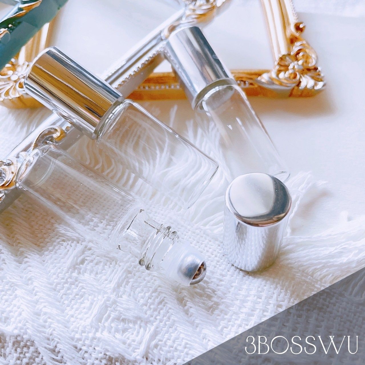 1535小工具   3BOSSWU小商品｜銀蓋/金蓋玻璃滾珠瓶  5ml