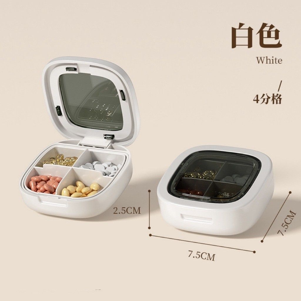 2820小工具｜3BOSSWU｜MINI小方糖【4格款】【6格款】錠狀膠囊分裝藥盒｜膠囊錠狀盒｜便攜式迷你小號大空間