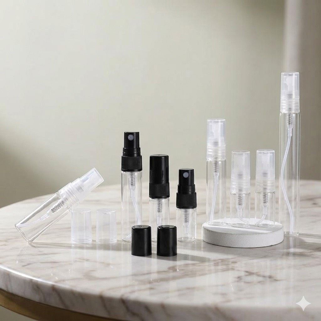 239小工具-3bosswu小商品|5ml噴霧玻璃分裝瓶|香水分裝|化妝水|液態分裝|體驗|外出方便|一組5支60元