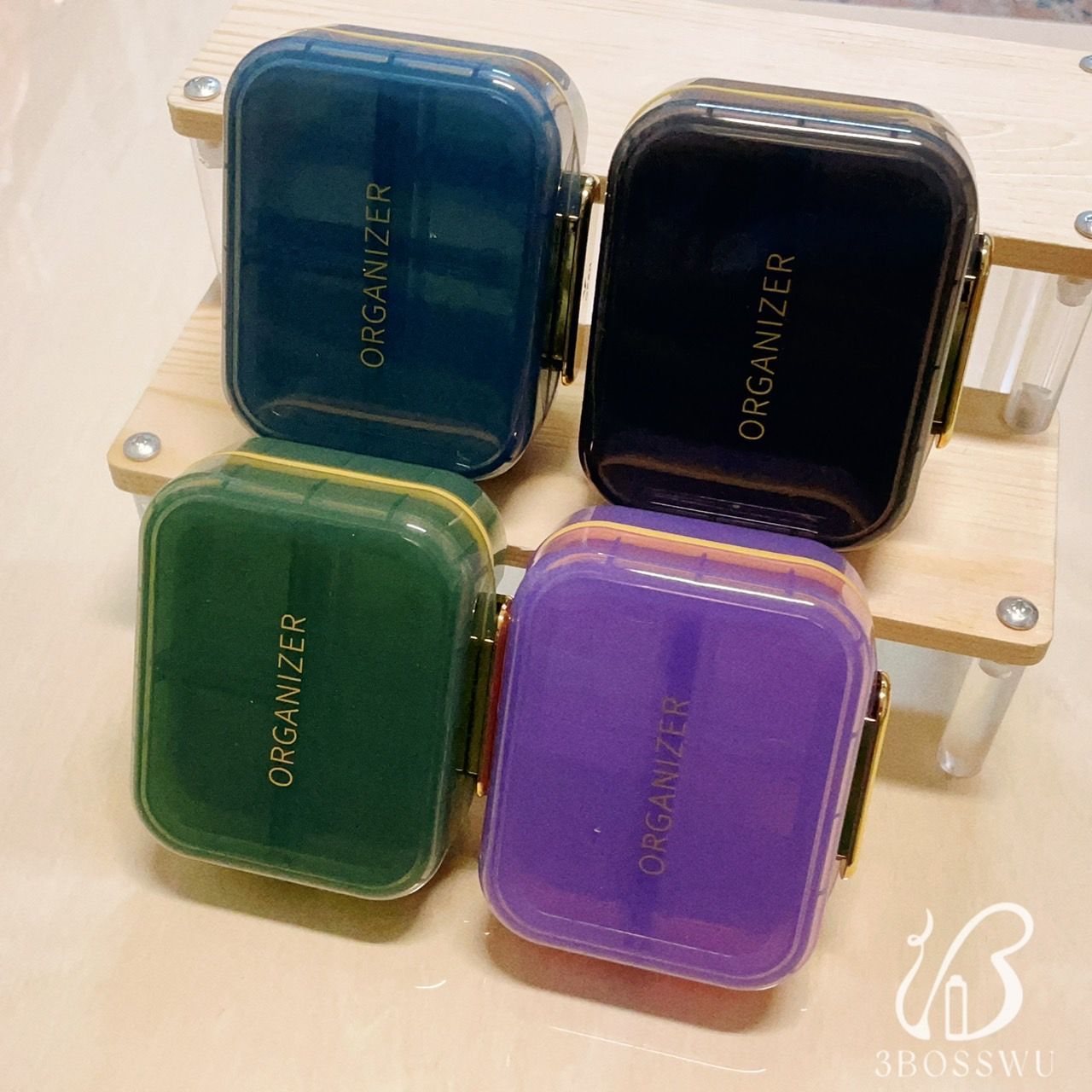 2648小工具-3BOSSWU｜視覺饗宴高質感錠狀膠囊分裝藥盒｜膠囊錠狀盒｜便攜式迷你小號大空間｜共4色｜$250/個