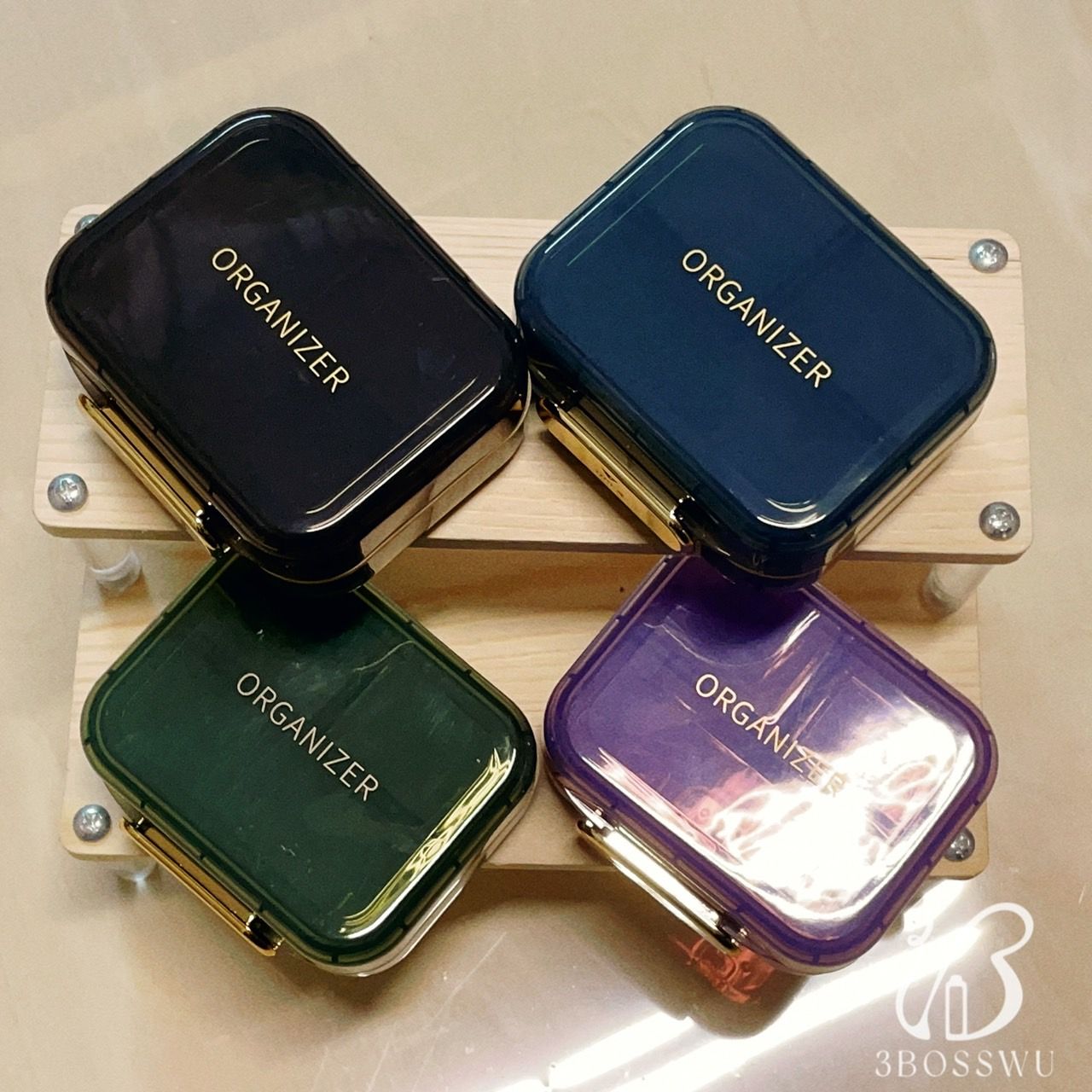 2648小工具-3BOSSWU｜視覺饗宴高質感錠狀膠囊分裝藥盒｜膠囊錠狀盒｜便攜式迷你小號大空間｜共4色｜$250/個