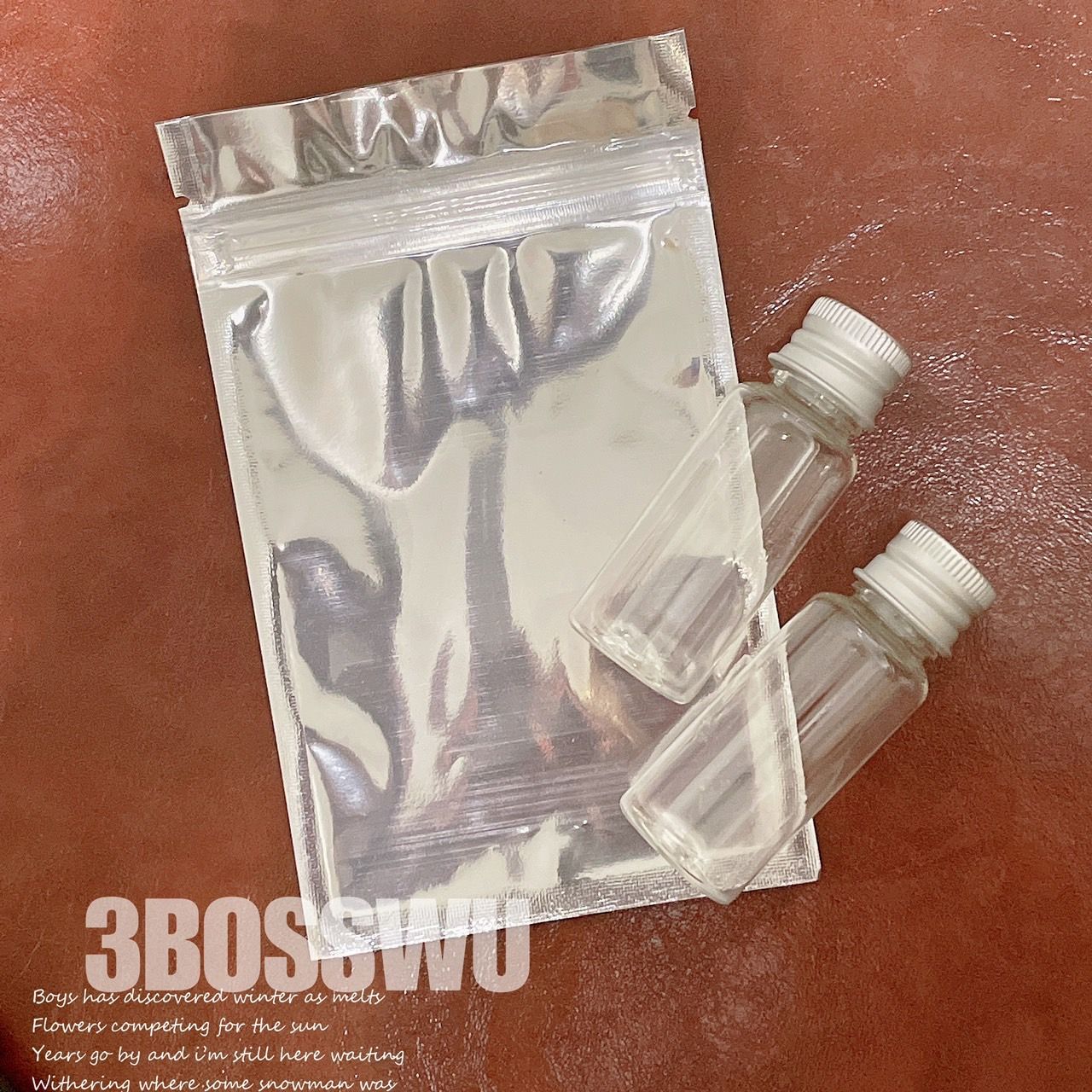 3bosswu小商品｜9*13cm高質感亮面夾鏈袋一組50張100元｜黑色/金色/銀色｜秤重因素 數量+-1張
