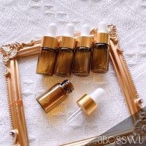 2019小工具｜3BOSSWU小商品｜分裝體驗｜試用分裝瓶｜金色茶色滴管瓶｜10支裝  1ML/2ML/3ML/5ML