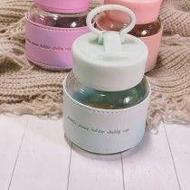 3BOSSWU｜手機架玻璃隨身小水壺｜350ml隨身杯｜玻璃水壺｜隨身水壺｜綠色/紫色/粉色｜50元/支