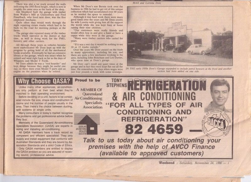 An Advertisement for Refrigeration and Air Conditioning for All Types of Air Conditioning and Refrigeration