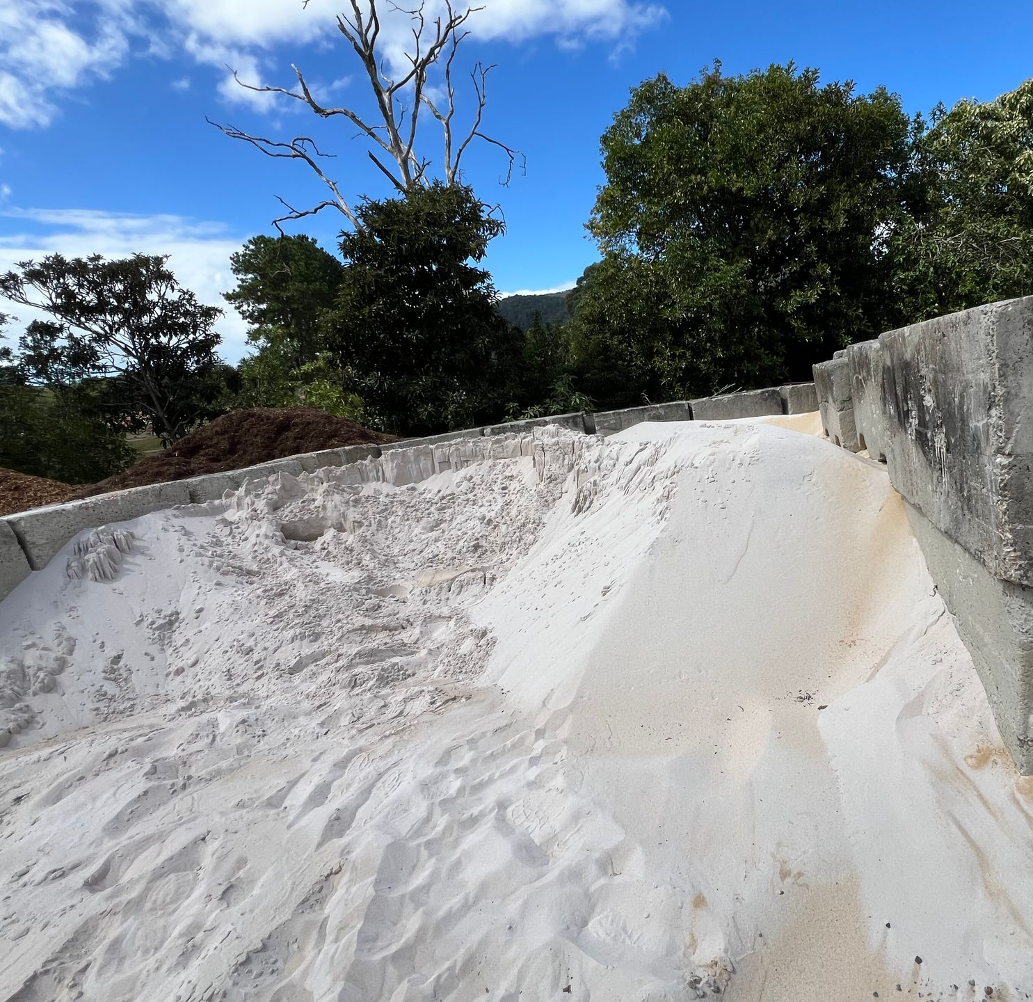 A pile of white sand — Laurieton Landscape Supplies In Wauchope, NSW