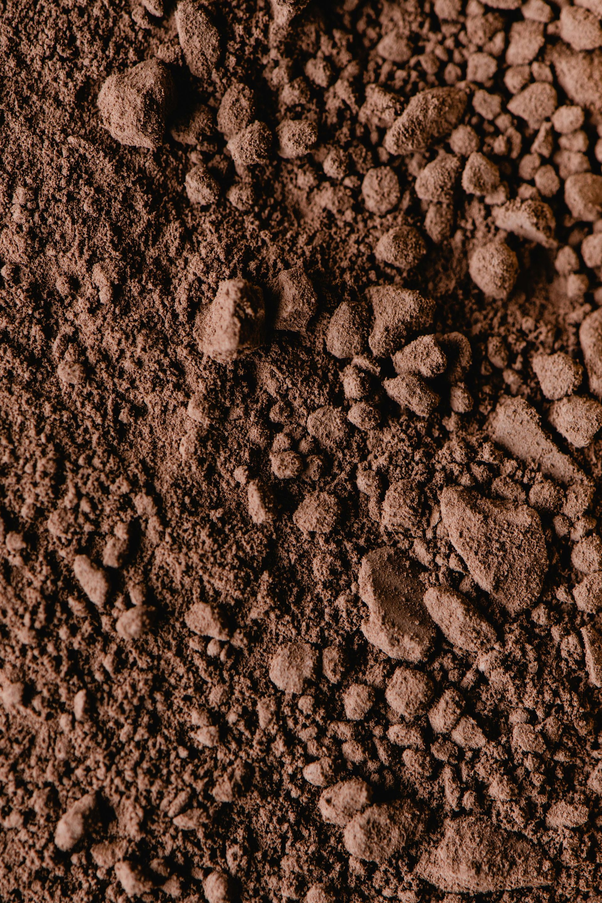 Close-up of brown, grainy substance with irregular, pebble-like chunks.  — Laurieton Landscape Supplies In Kew, NSW