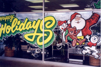 Holiday Signs for Mirrors or Glass Walls - Oxnard, CA - Vargas Signs