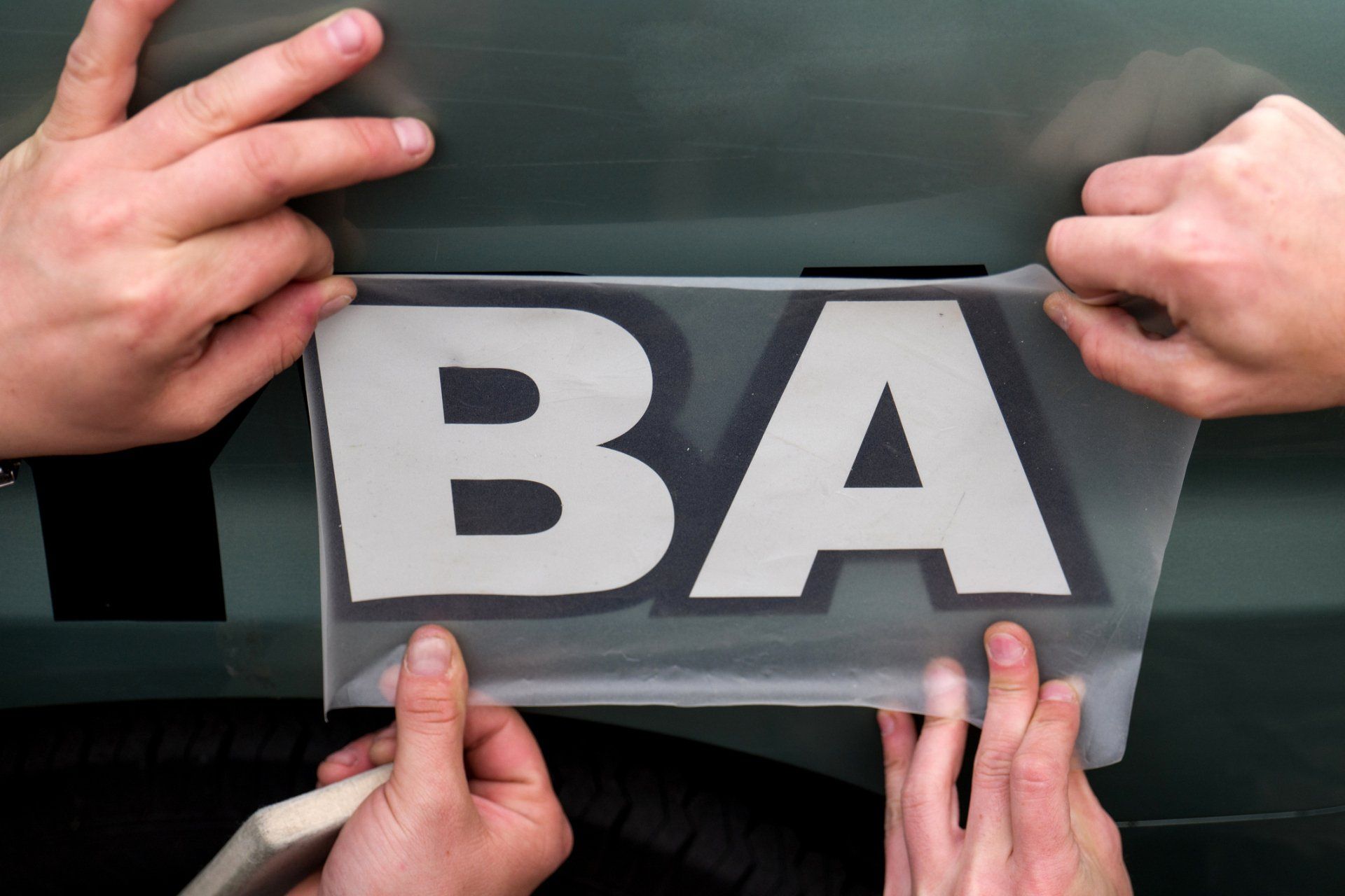 Assembling Vehicle Stickers - Oxnard, CA - Vargas Signs