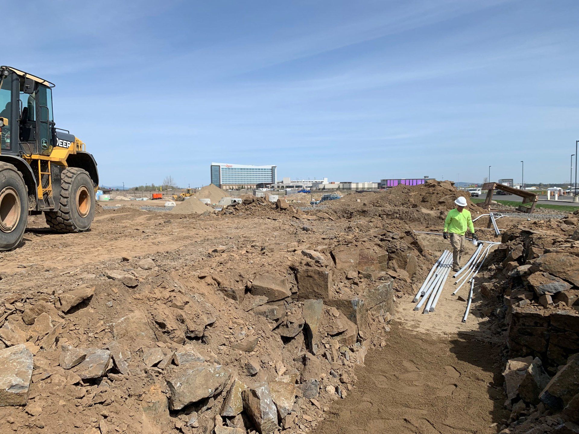 Foundation for Water Pipes — Orchards, WA — Tilton Excavation