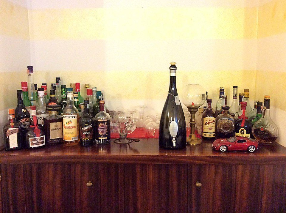 selezione di liquori e grappe