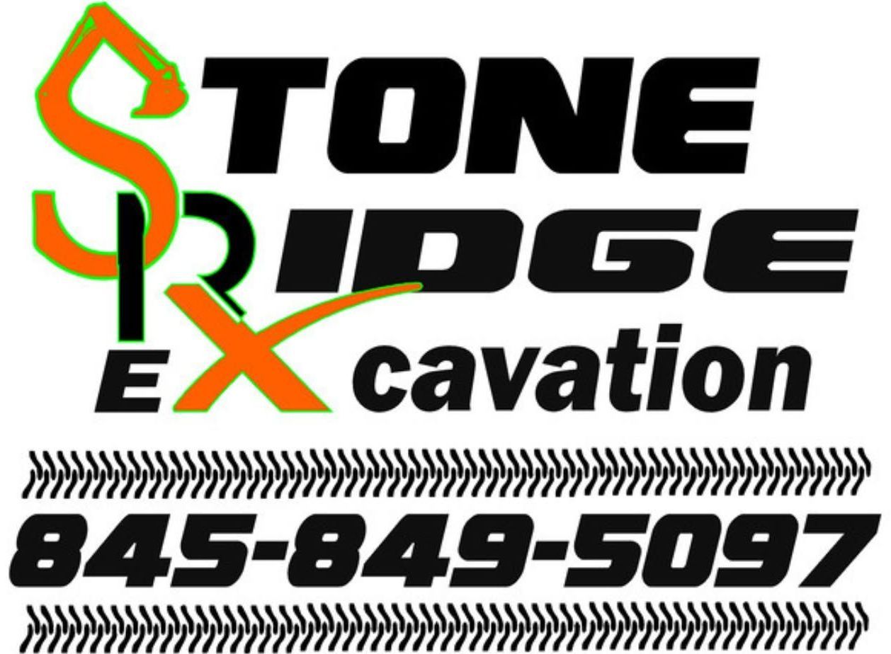 A logo for Stone Ridge Excavation with a phone number