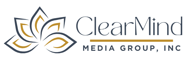 ClearMind Media Group logo with a lotus flower icon and text.