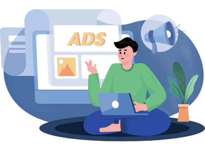 Google Ads laptop showing positive campaign performance metrics and conversion data
