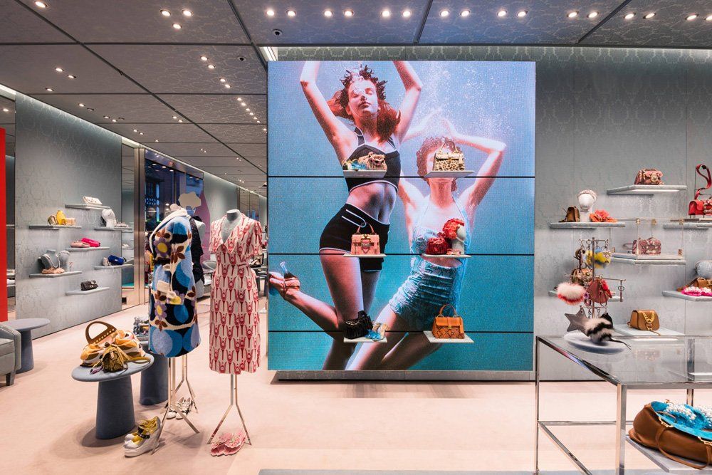 poster of girls in a clothing store