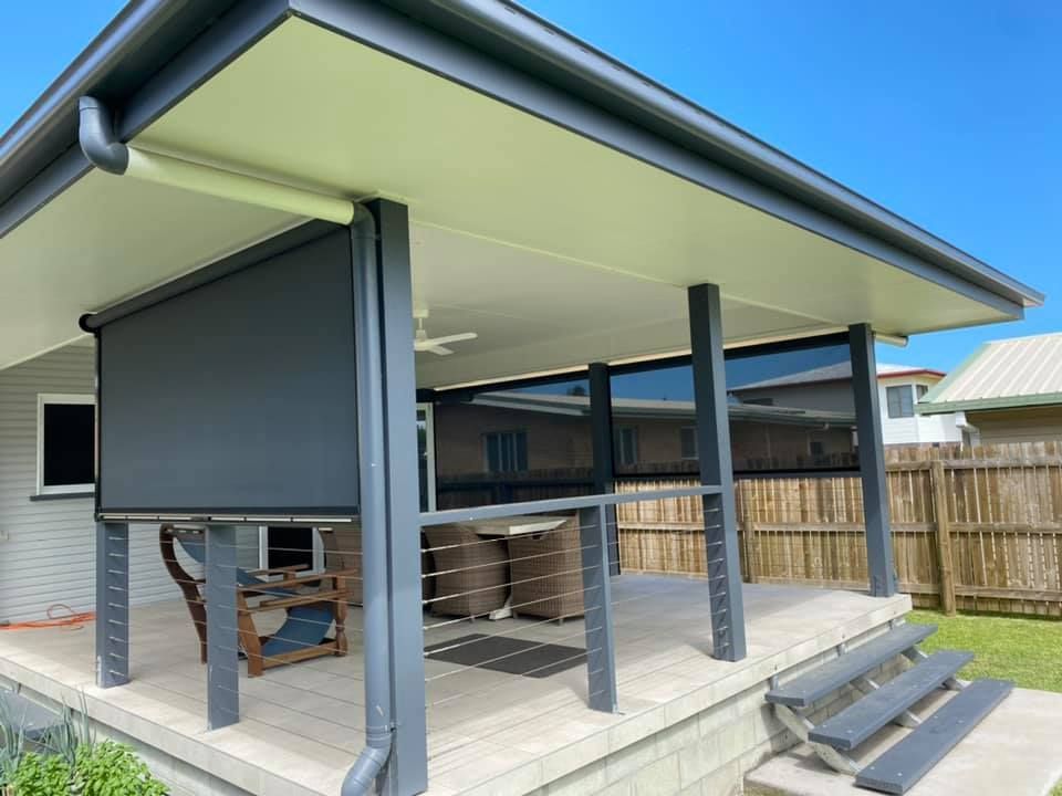 A House With a Covered Porch and Stairs — Whitsunday Blinds & Security In Beaconsfield, QLD