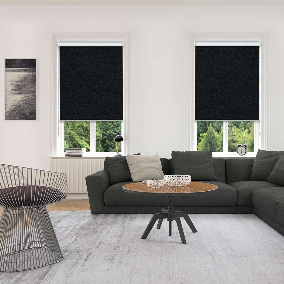 Black Blockout  Roller Blind — Whitsunday Blinds & Security In Beaconsfield, QLD