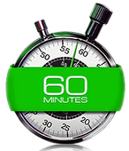 A stopwatch with a green band around it that says `` 60 minutes ''.