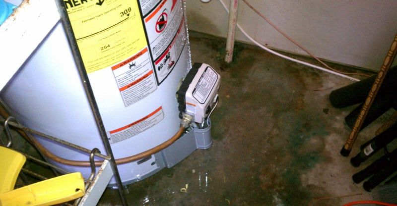 water heater leak damage