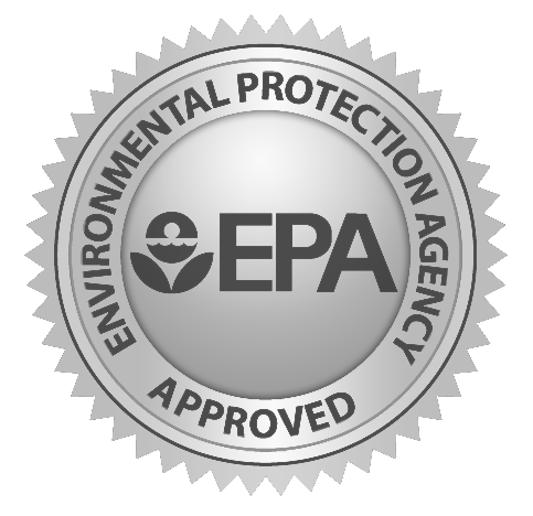 A seal that says epa environmental protection agency approved
