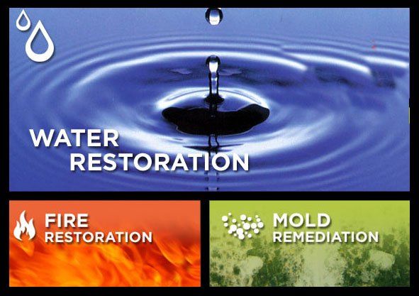 A poster for water restoration fire restoration and mold remediation