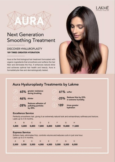 Hair smoothening price in clearance lakme