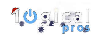A logo for logical pros with a blue circle in the middle.