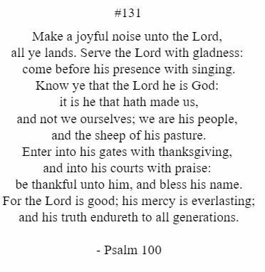 Make a joyful noise unto the lord all ye lands