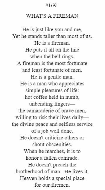 A poem about a fireman titled what 's a fireman