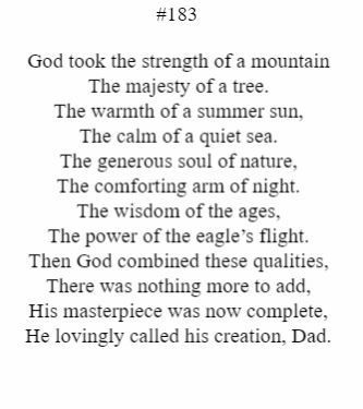 A poem titled god took the strength of a mountain