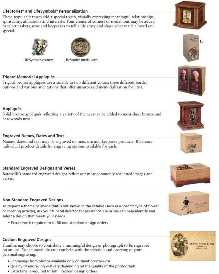 There are many different types of urns on this page.