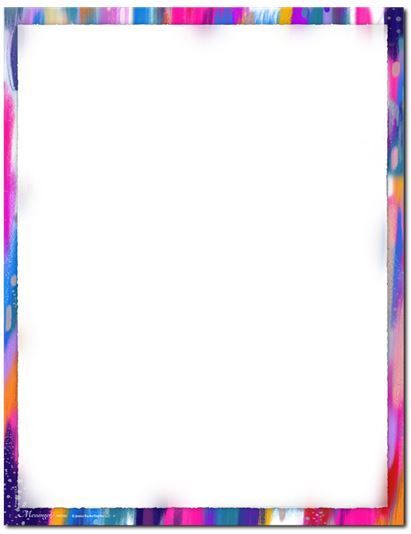 A square frame with a colorful border on a white background