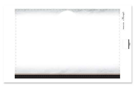 A white envelope with a black border on a white background.