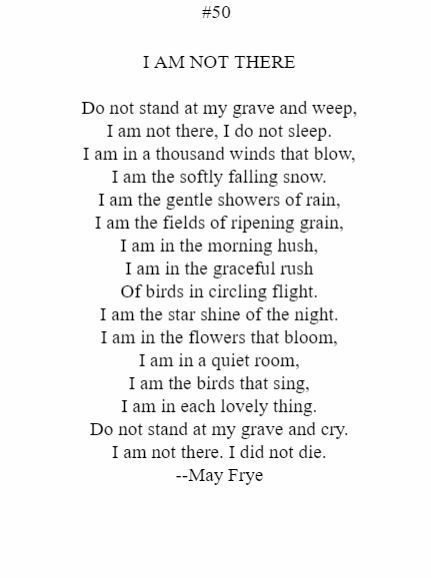 A poem by may frye titled i am not there